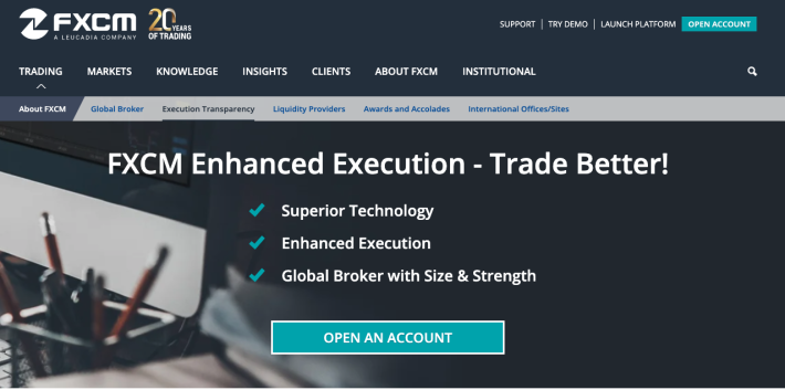 شركة FXCM تحسن تنفيذ الأوامر في أكتوبر وتنشر تقاريرها